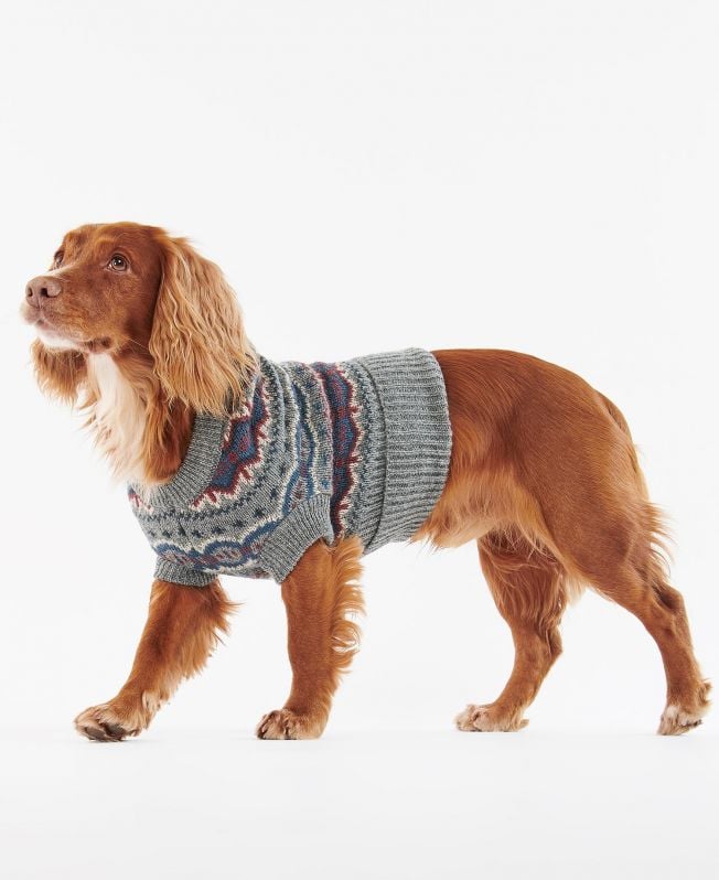 suéter para cães barbour case fair isle