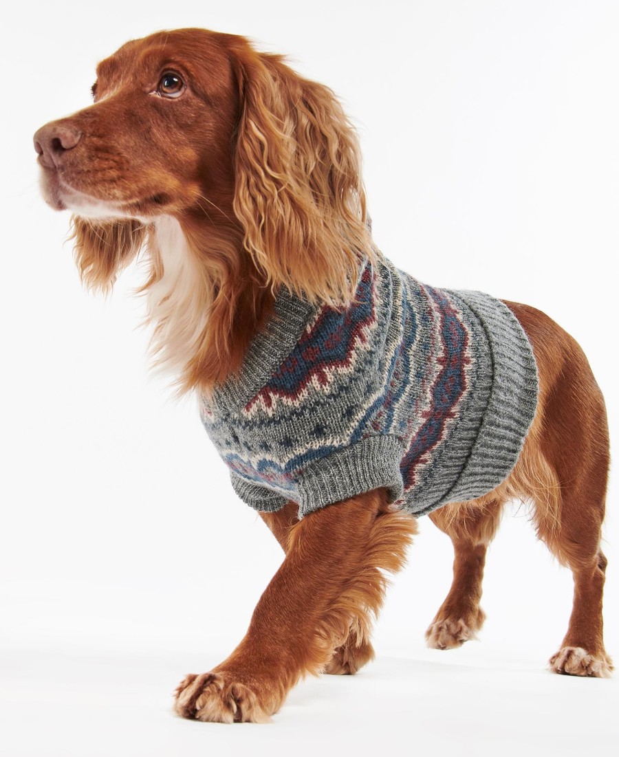 suéter para cães barbour case fair isle