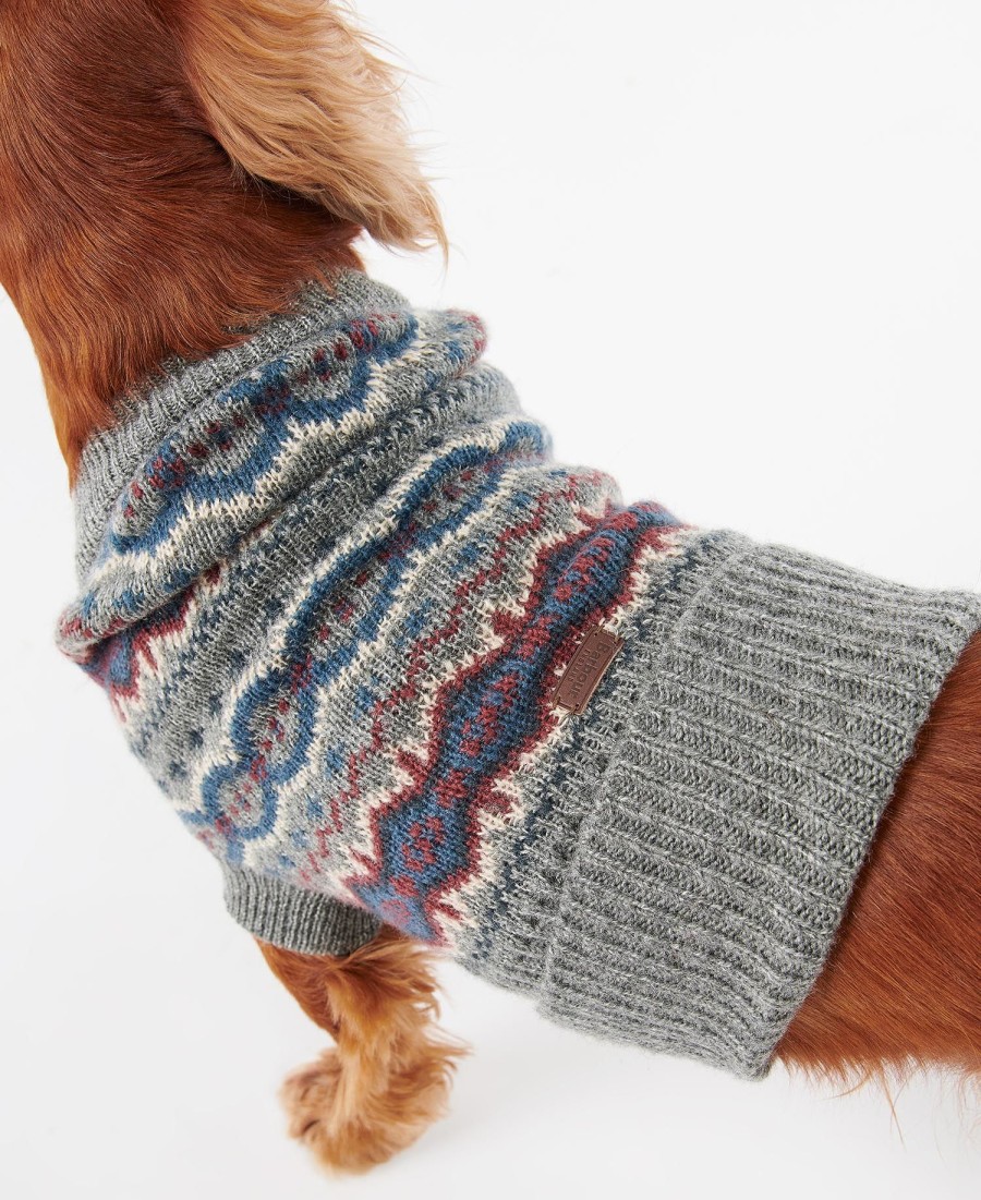 suéter para cães barbour case fair isle
