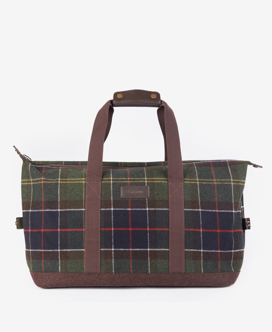 bolsa de viagem com estampa xadrez cree