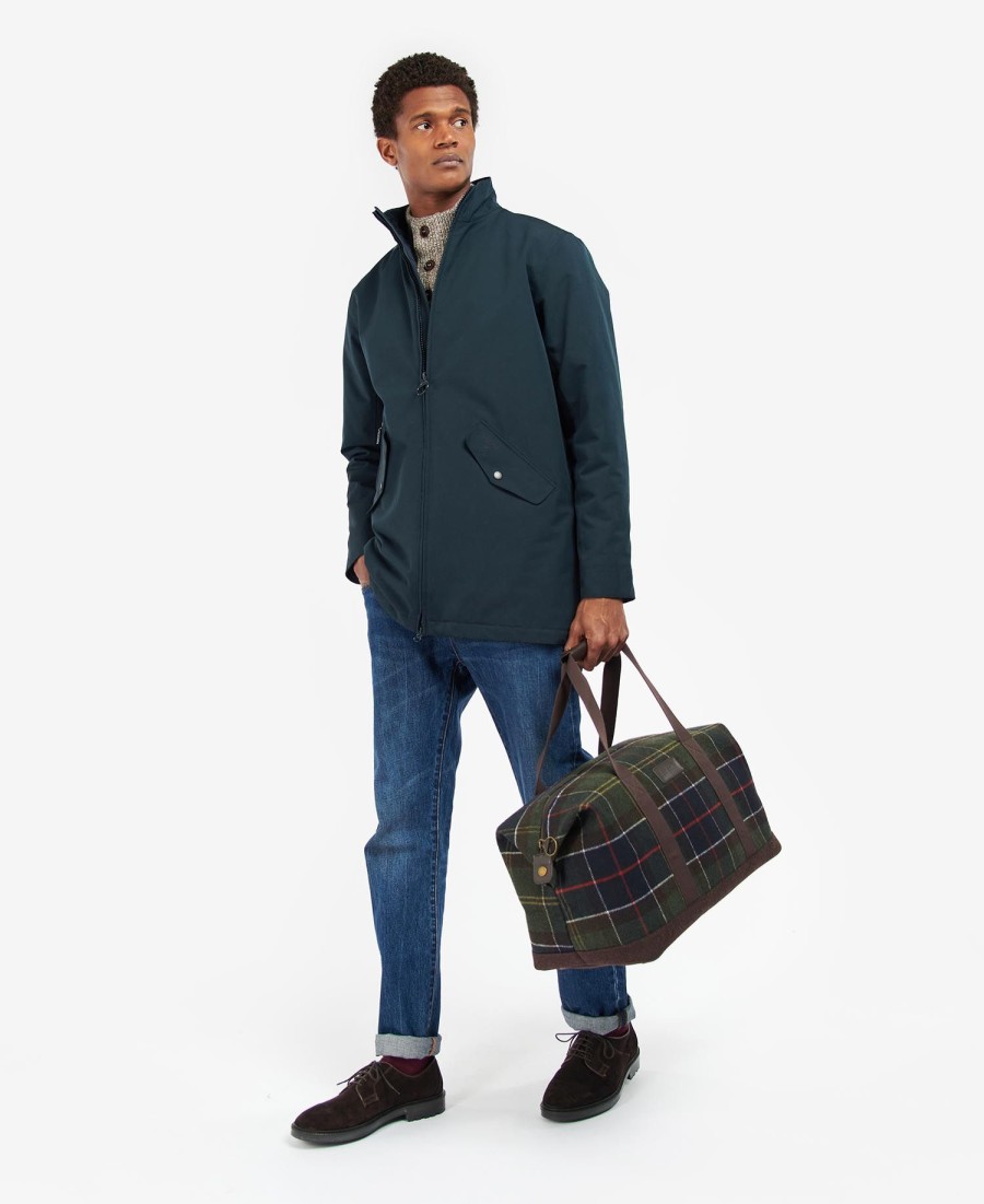 bolsa de viagem com estampa xadrez cree