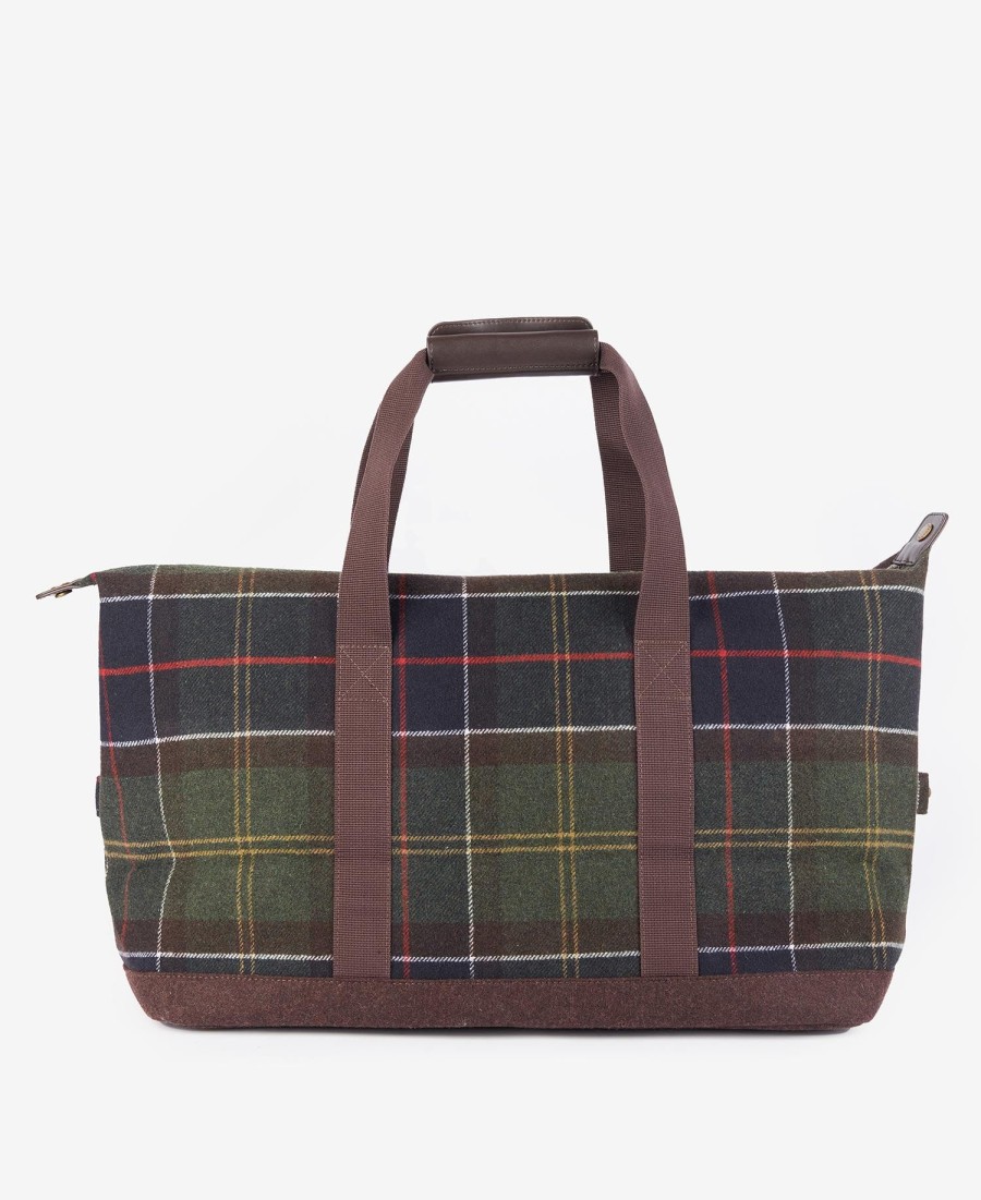 bolsa de viagem com estampa xadrez cree