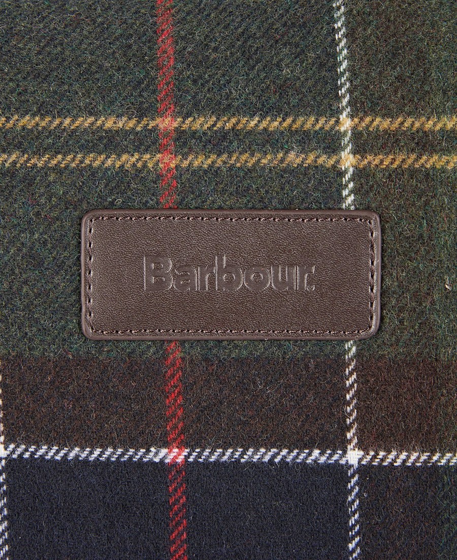 bolsa de viagem com estampa xadrez cree