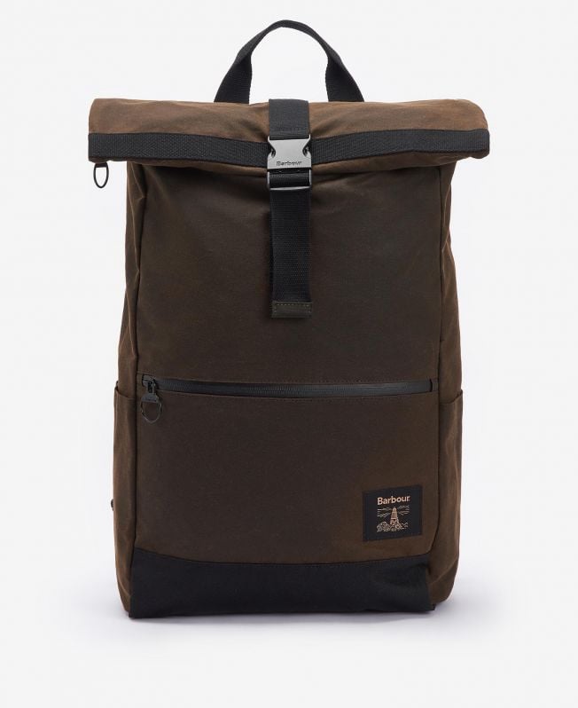 mochila encerada field roll-top