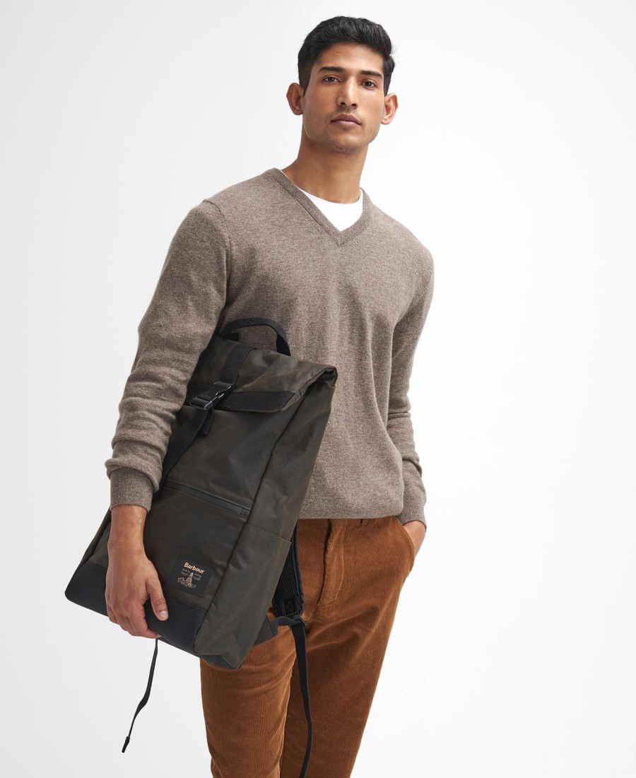 mochila encerada field roll-top