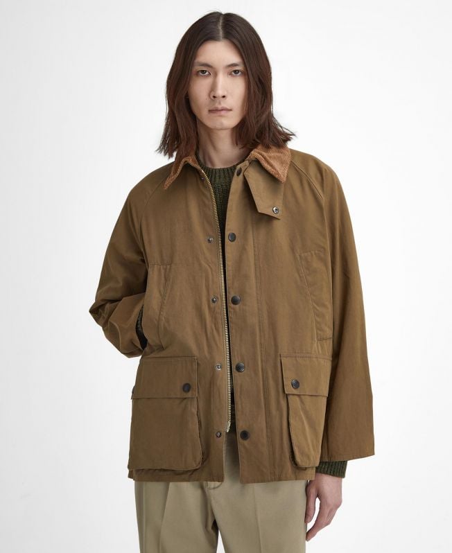 jaqueta casual oversized bedale na cor pêssego.