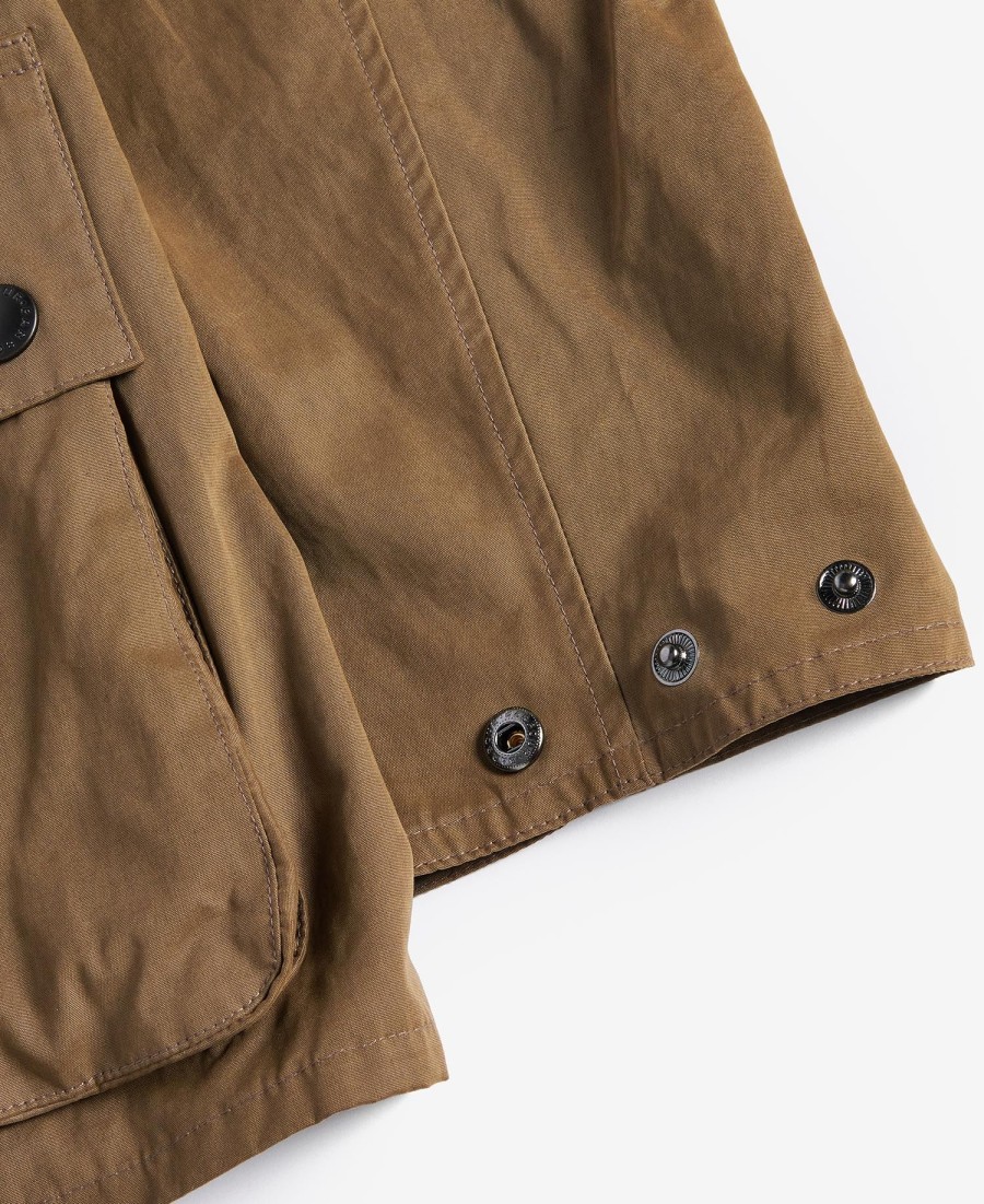 jaqueta casual oversized bedale na cor pêssego.