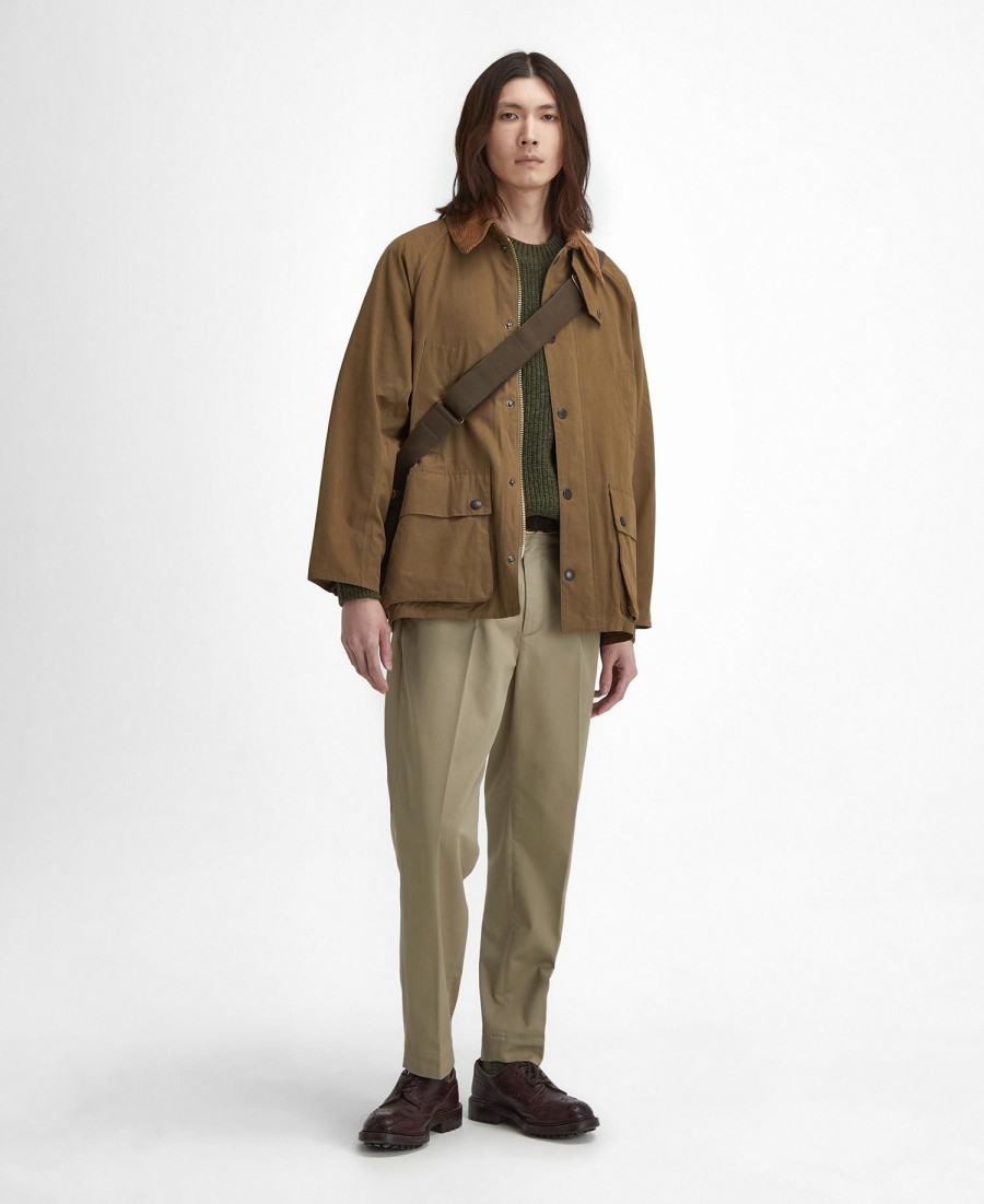jaqueta casual oversized bedale na cor pêssego.