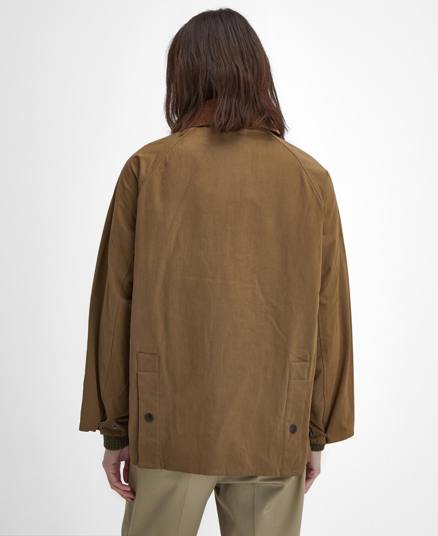 jaqueta casual oversized bedale na cor pêssego.
