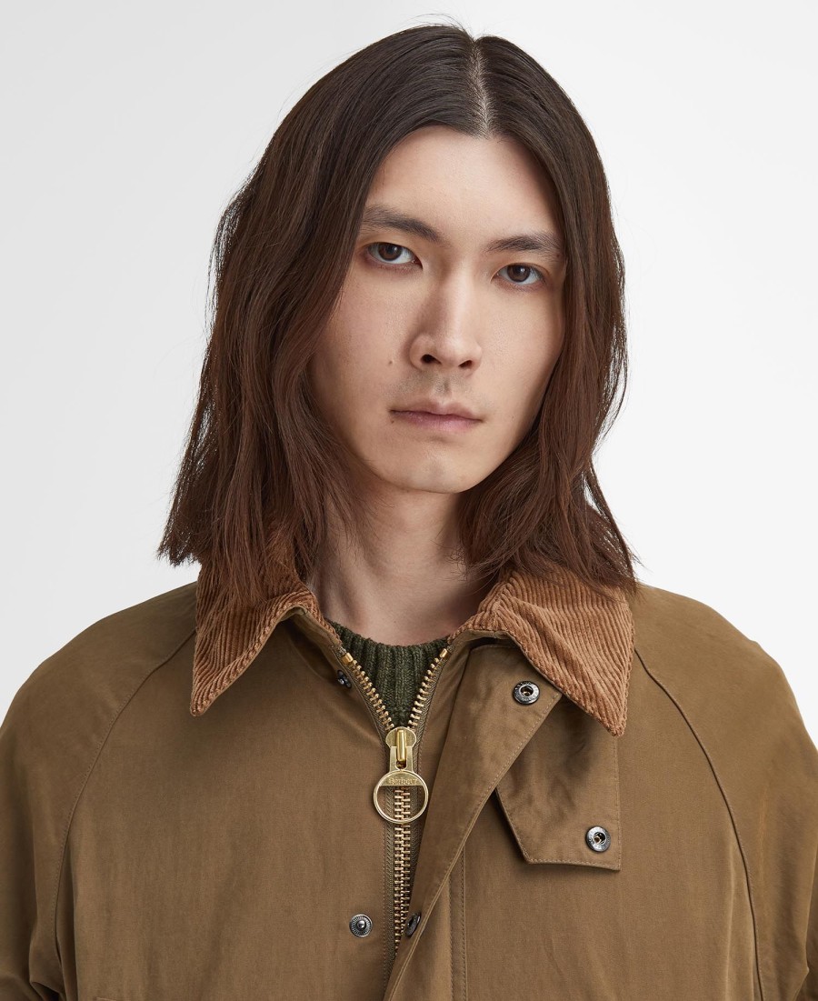 jaqueta casual oversized bedale na cor pêssego.