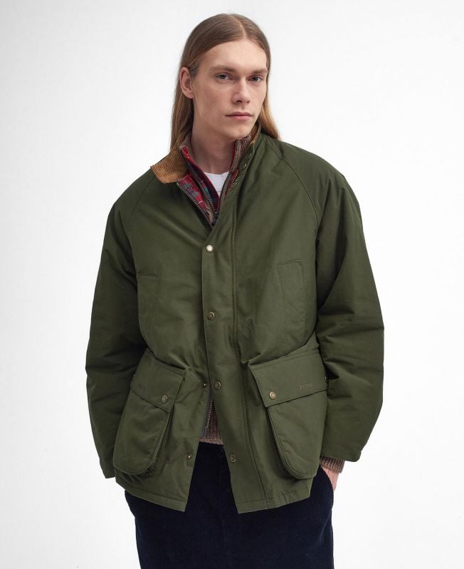 jaqueta casual oversized barbour x baracuta bedale