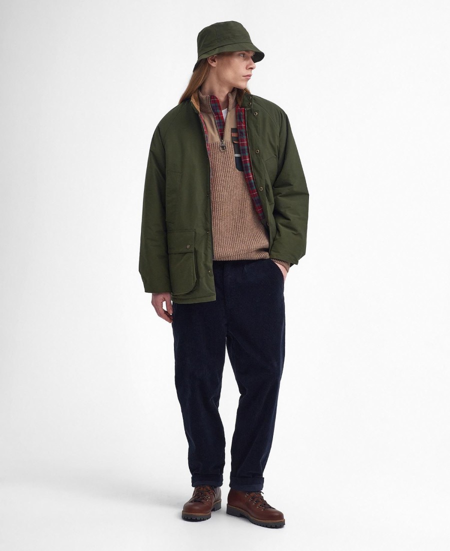 jaqueta casual oversized barbour x baracuta bedale