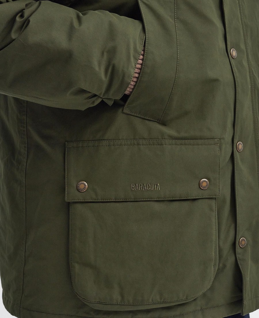 jaqueta casual oversized barbour x baracuta bedale