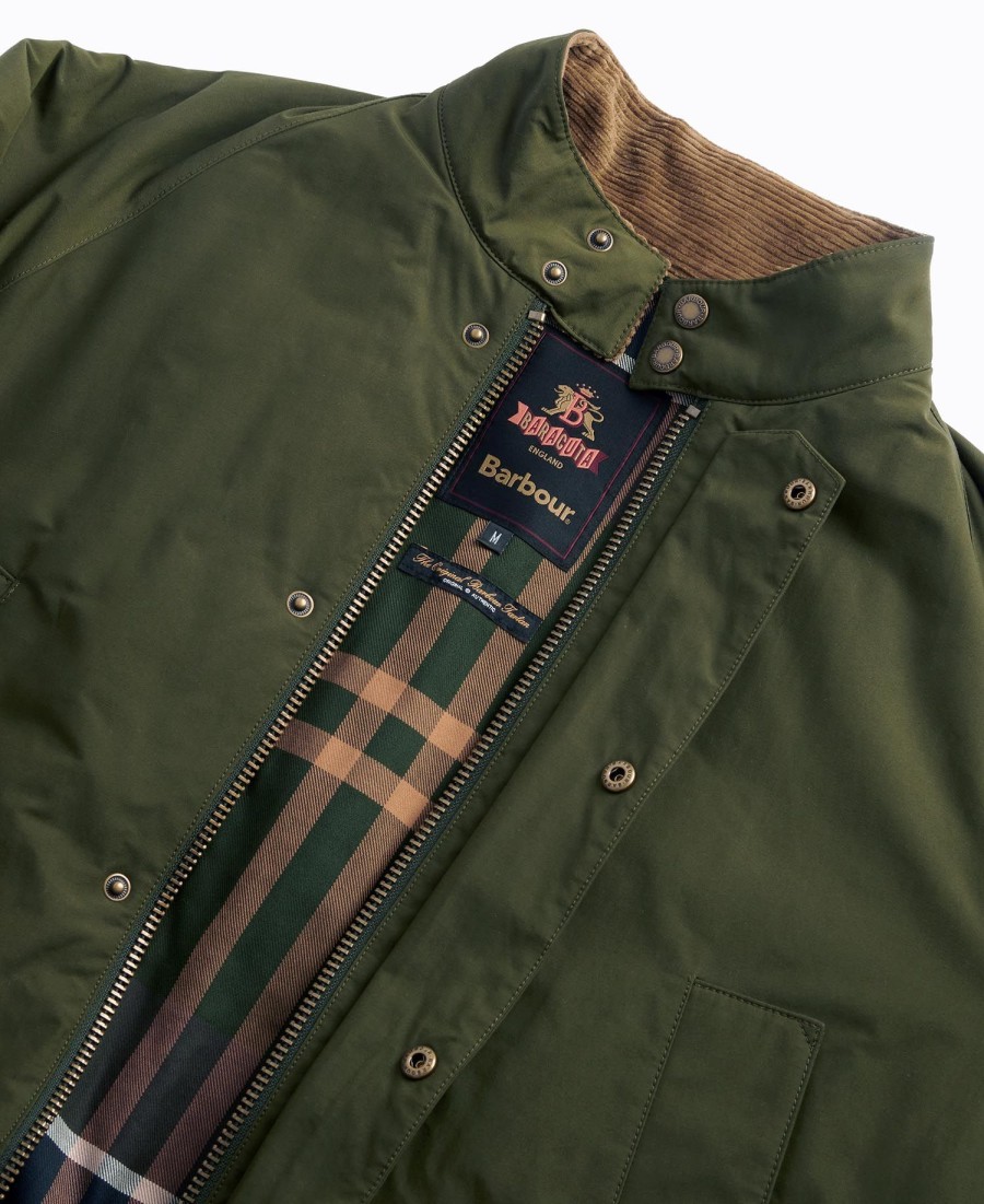 jaqueta casual oversized barbour x baracuta bedale