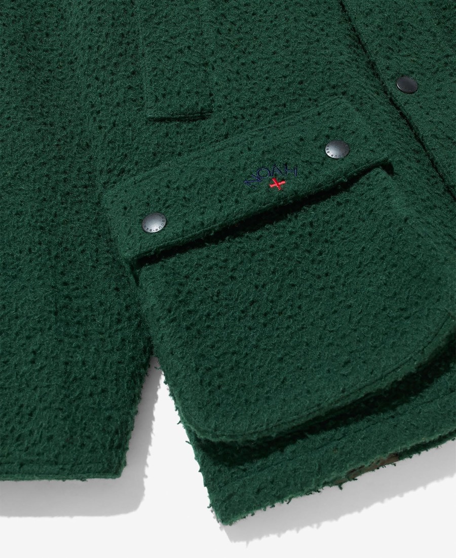 jaqueta de lã barbour x noah bedale