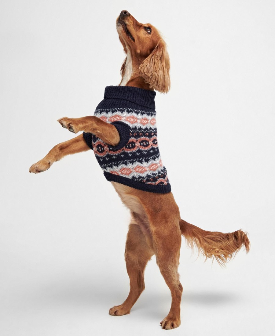 conjunto de presente fair isle dog