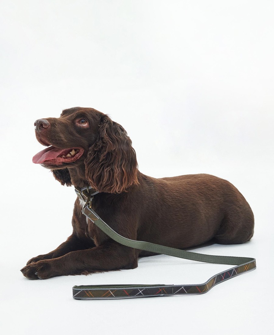 coleira refletora comfort tartan para cães