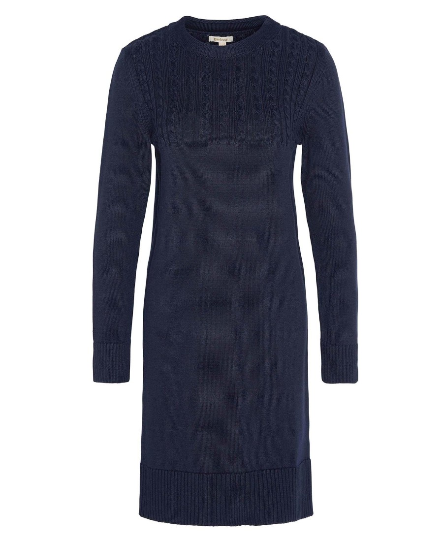 vestido de malha stitch guernsey