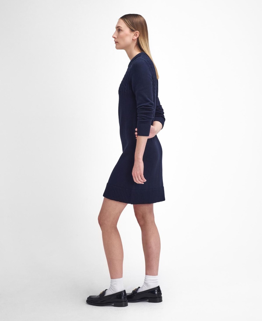 vestido de malha stitch guernsey