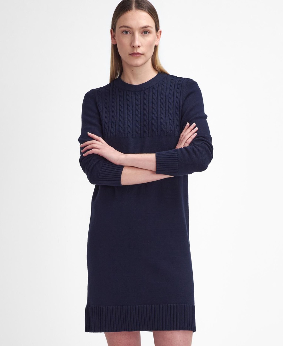 vestido de malha stitch guernsey