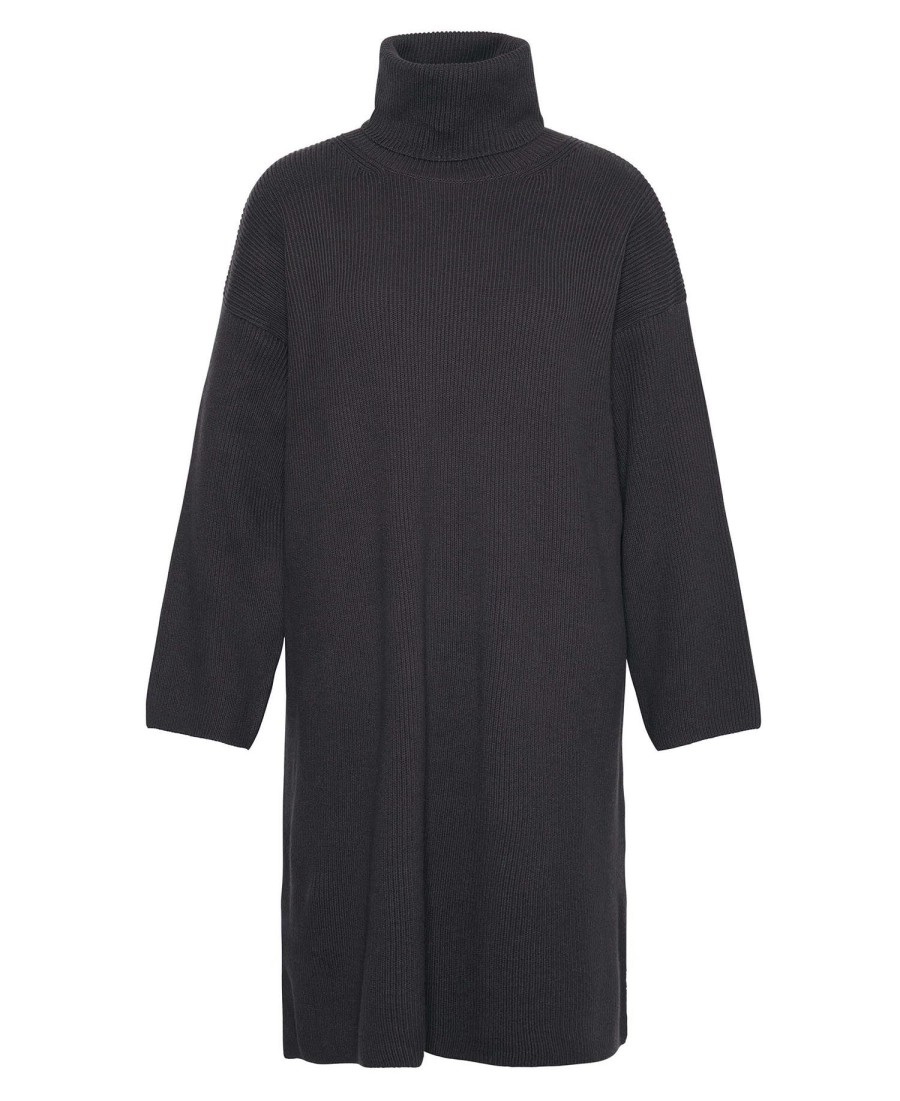 vestido de malha com costuras