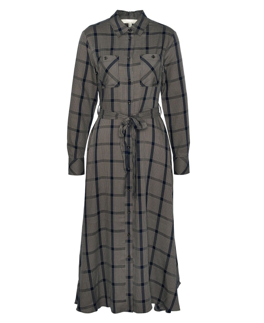 vestido midi xadrez claudia