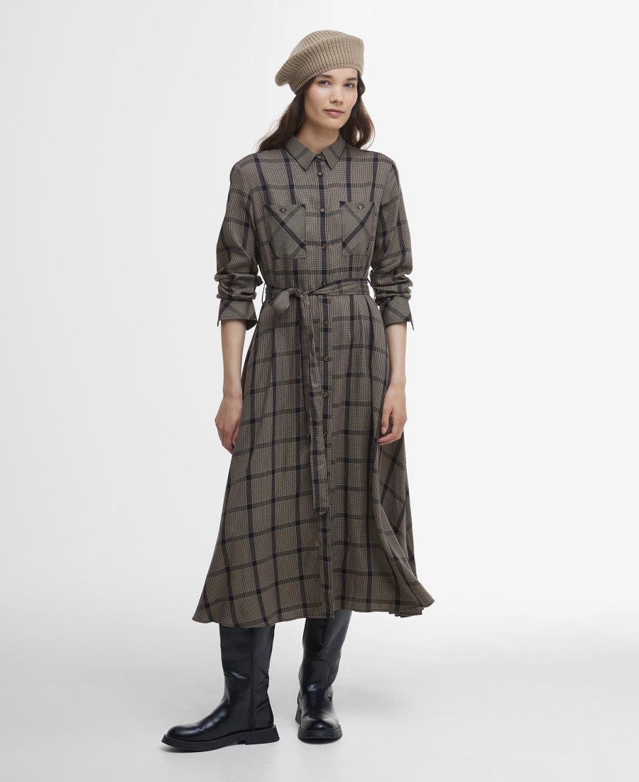 vestido midi xadrez claudia