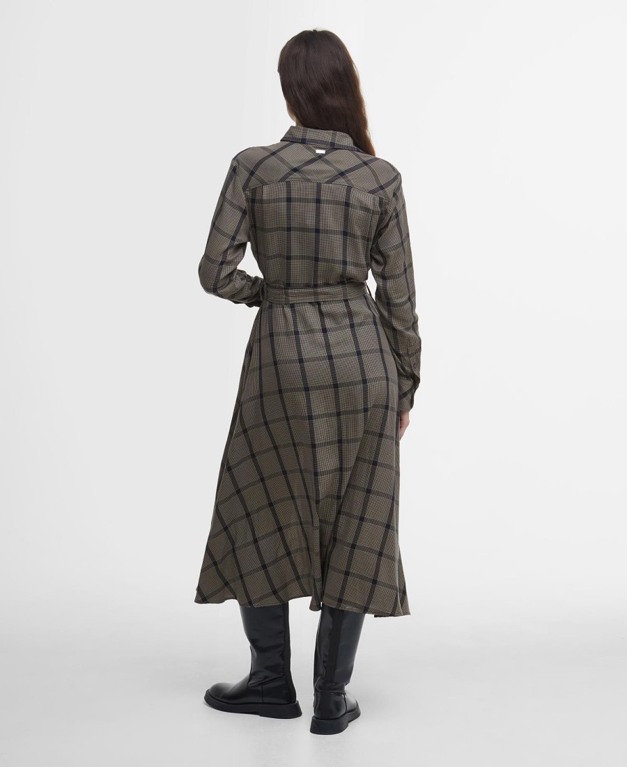 vestido midi xadrez claudia