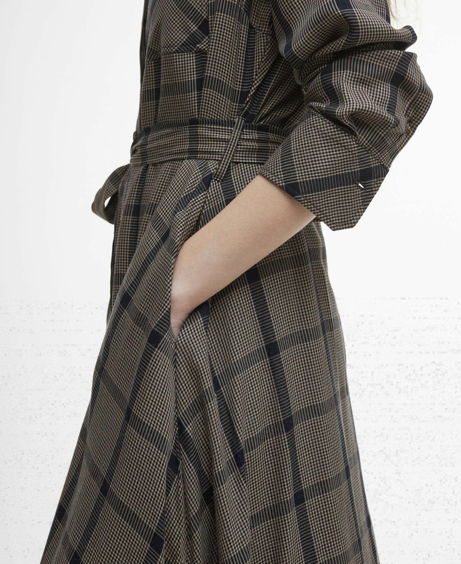 vestido midi xadrez claudia