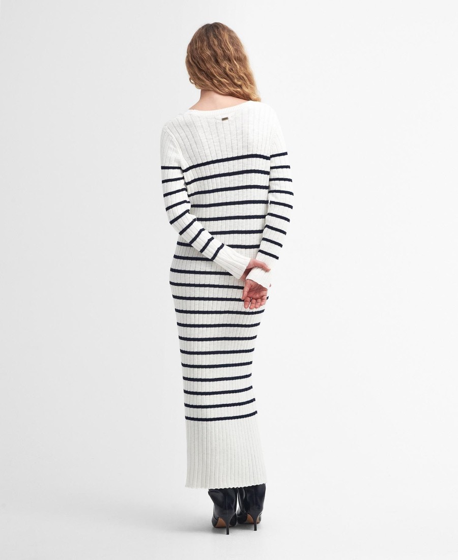 vestido midi listrado raya