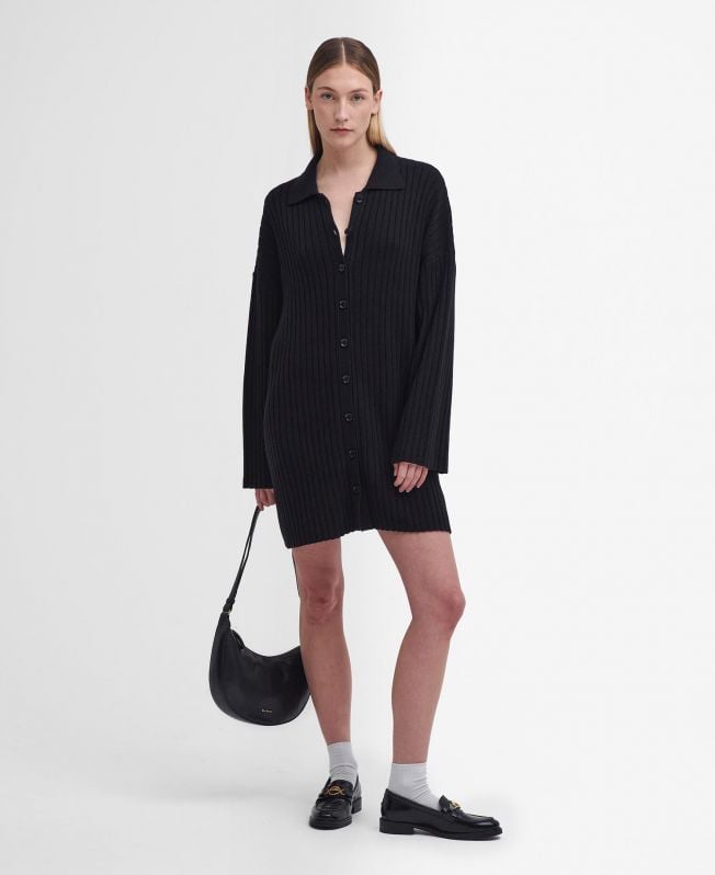 vestido curto de tricô claudette