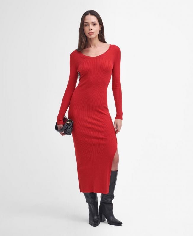 vestido midi de malha laia