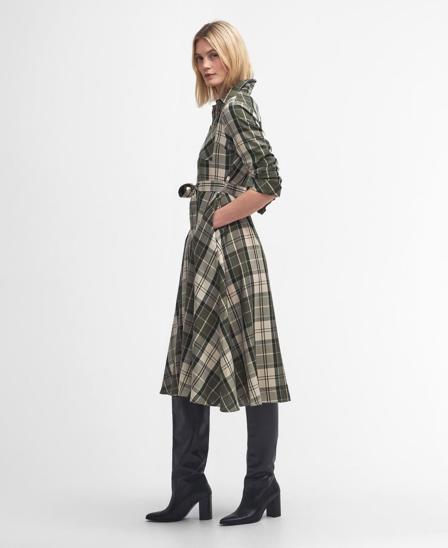 vestido midi xadrez marianne
