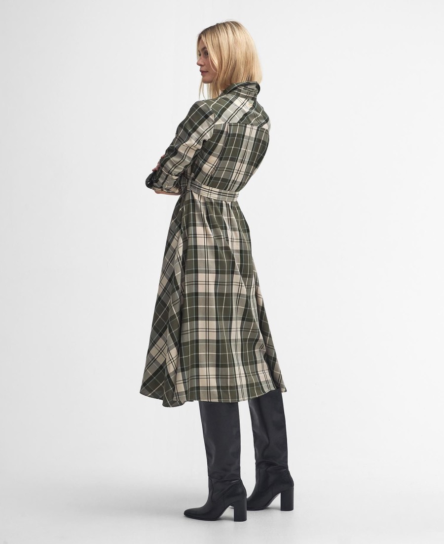 vestido midi xadrez marianne