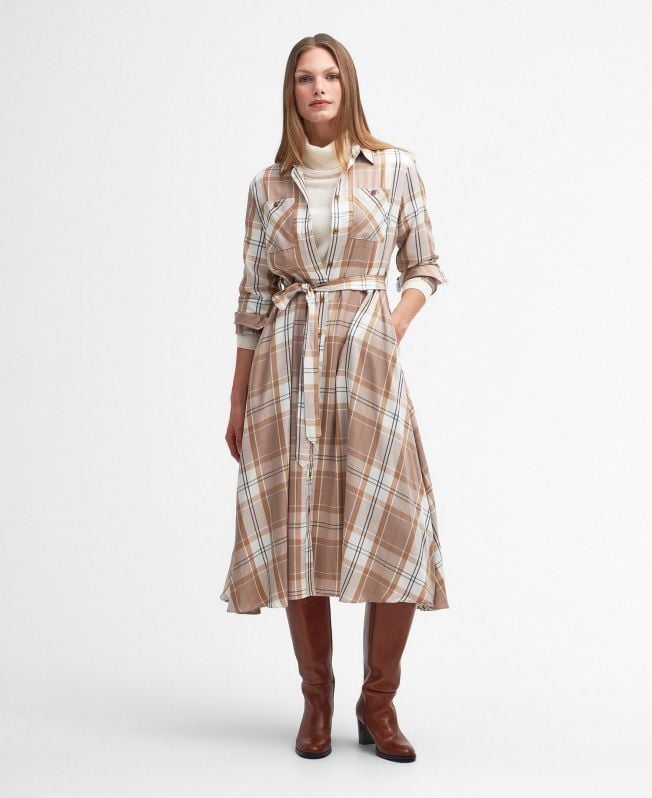 vestido midi xadrez marianne