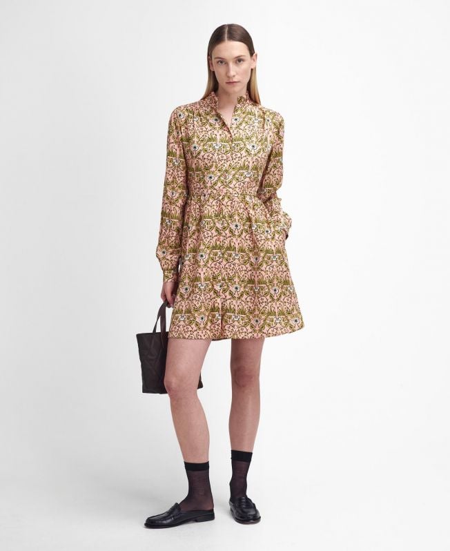 vestido curto isabella barbour x william morris gallery