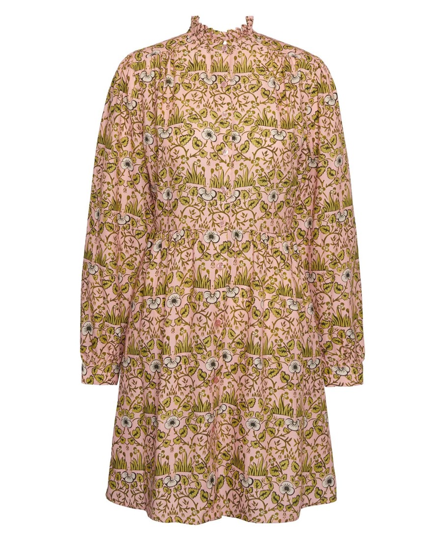 vestido curto isabella barbour x william morris gallery