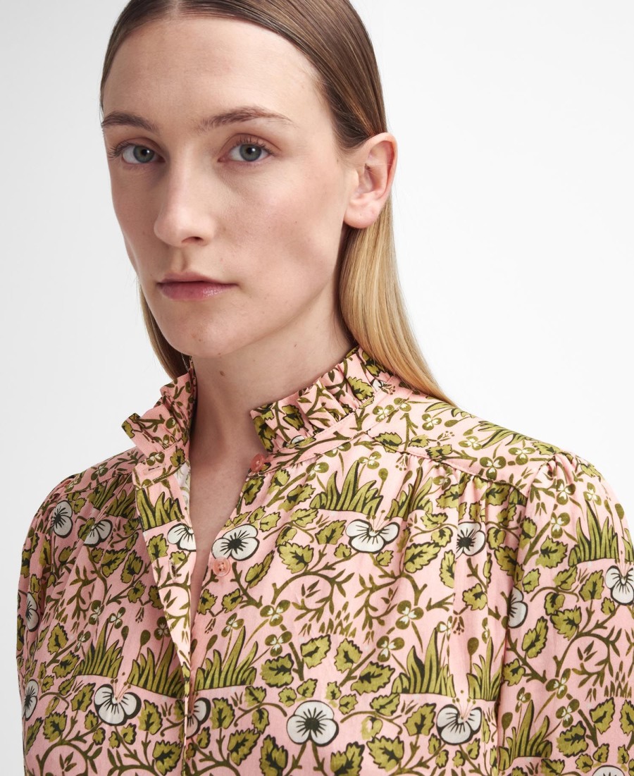 vestido curto isabella barbour x william morris gallery