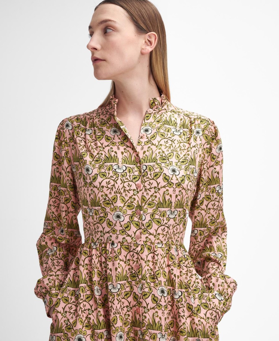 vestido curto isabella barbour x william morris gallery