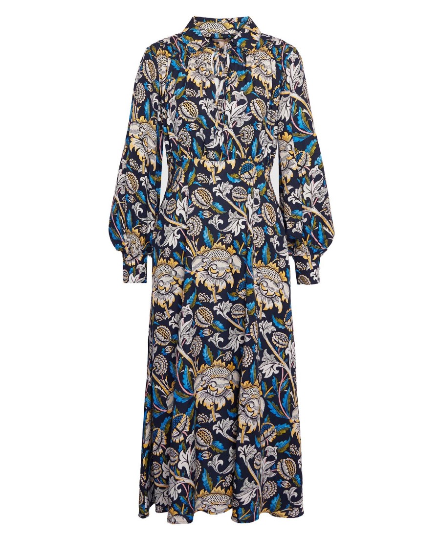 vestido midi barbour x william morris gallery rendall