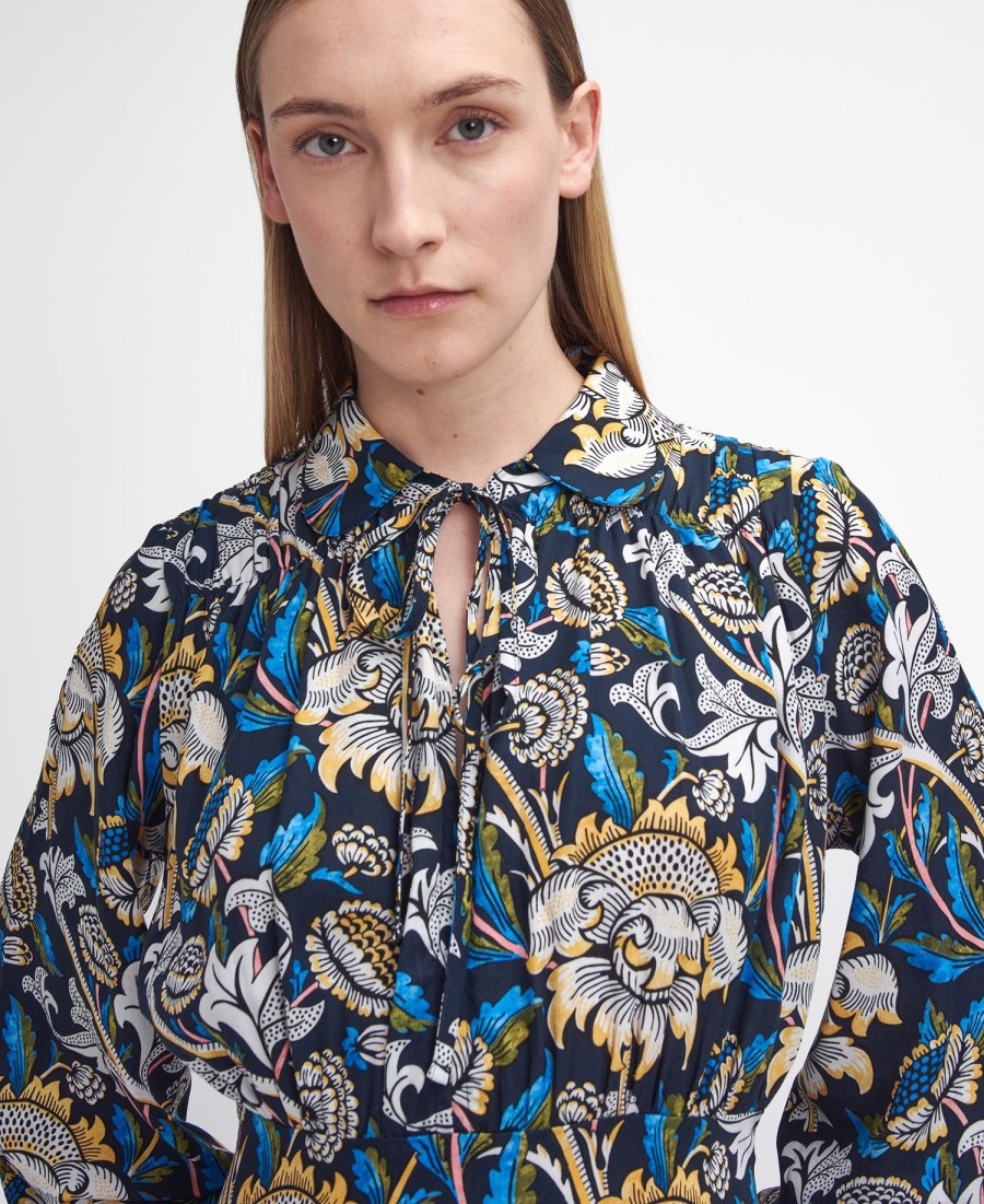 vestido midi barbour x william morris gallery rendall