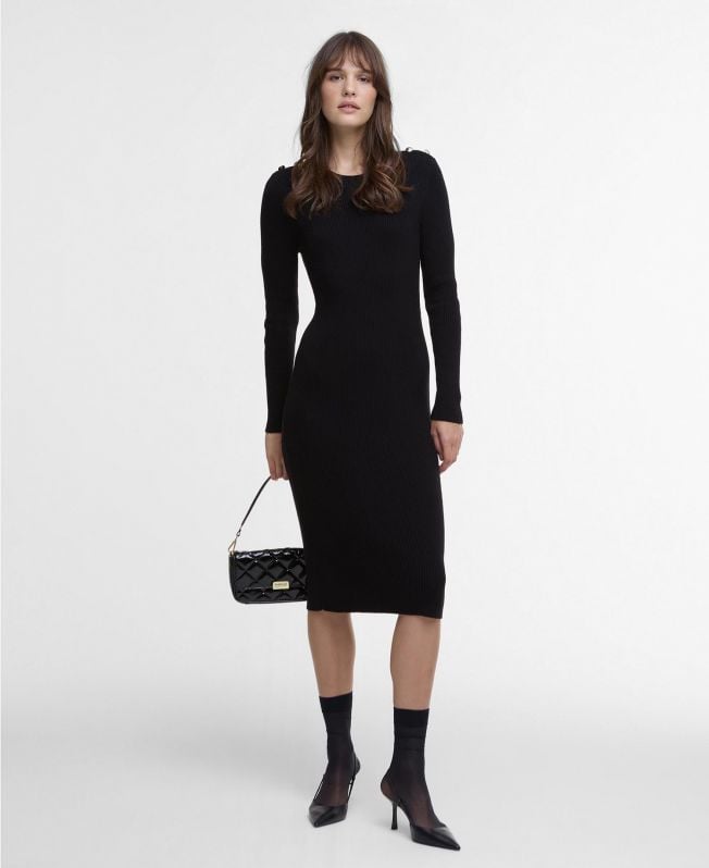 vestido midi de malha peyton