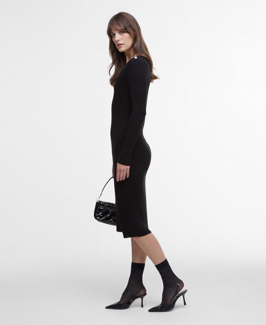 vestido midi de malha peyton