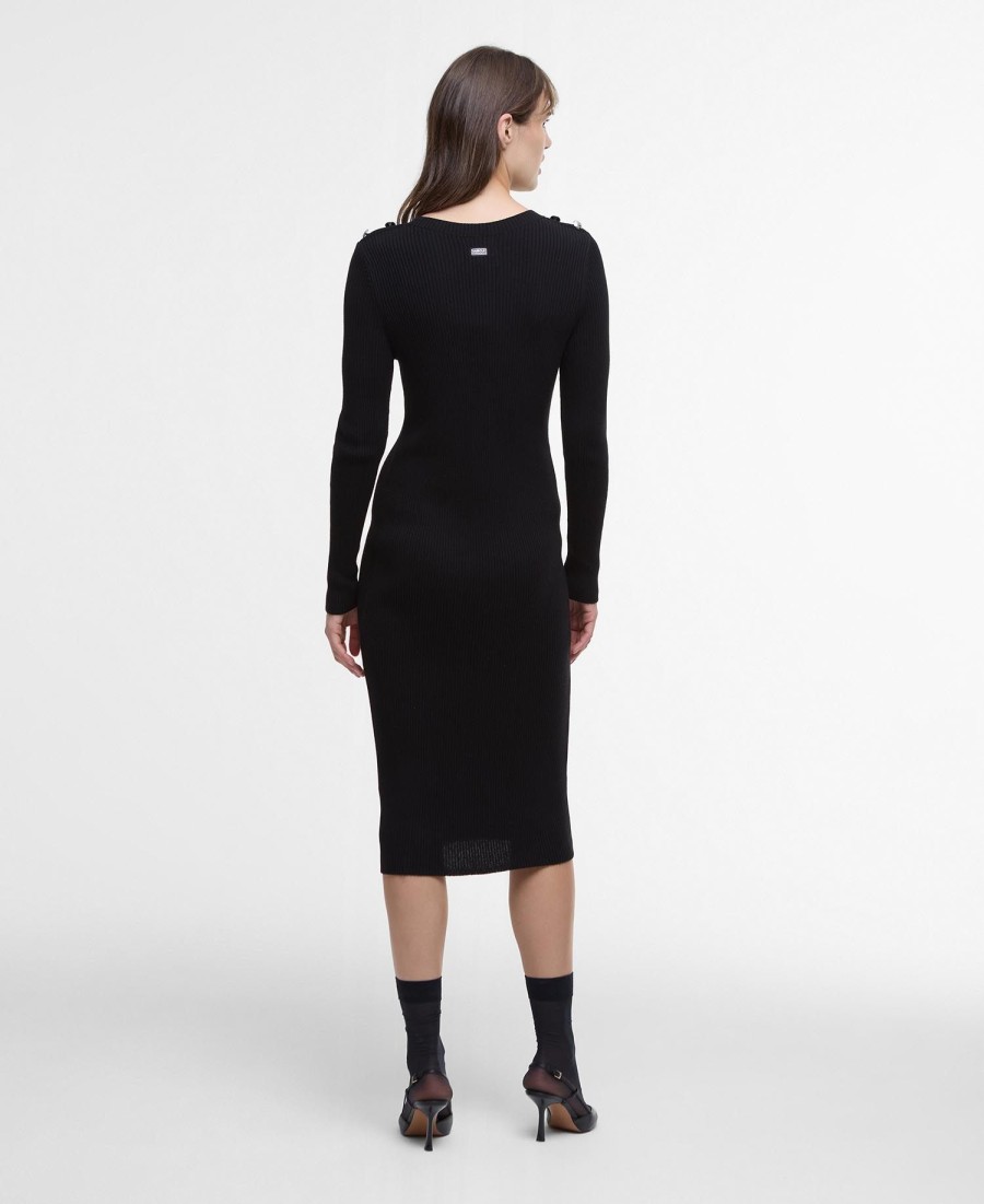 vestido midi de malha peyton