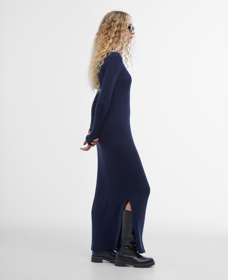 vestido longo de malha ingrid