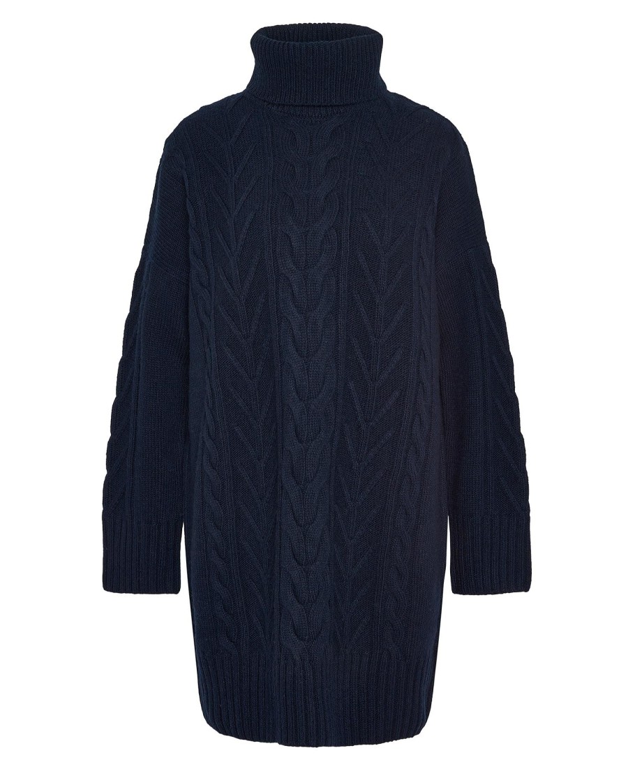 vestido curto de malha trançada beatrix