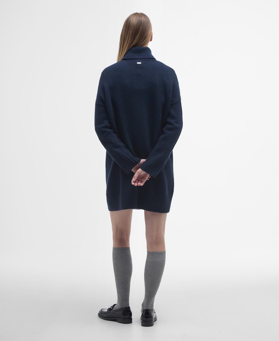 vestido curto de malha trançada beatrix