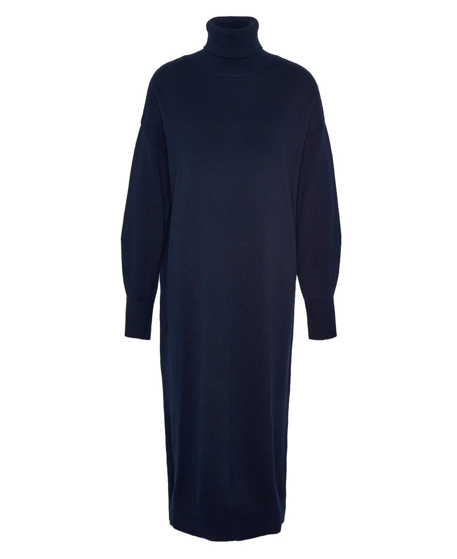 vestido cassandra de malha com gola alta