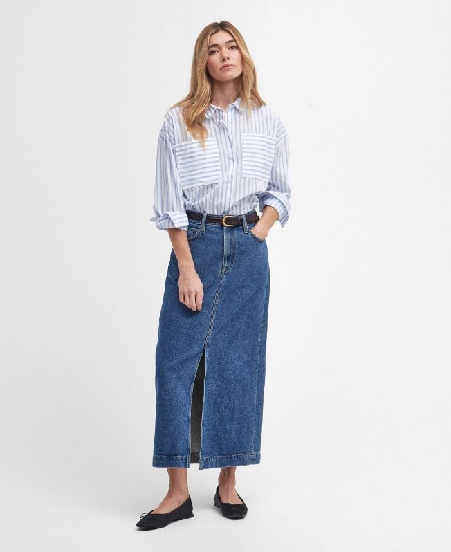 saia midi jeans ella