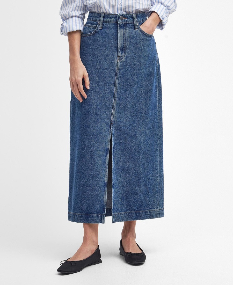 saia midi jeans ella